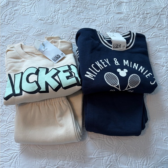 H&M Other - H&M Mickey sweatshirt set 3T nwt 2 sets